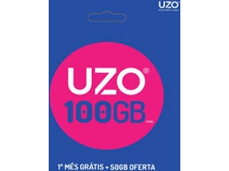 Cartão SIM Pré-Pago UZO100GB