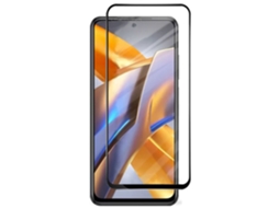 EVELATUS Full Cover Vidro 2.5D Xiaomi Redmi Note 10S / Poco M5S Antiestático / Cola Japonesa Preta