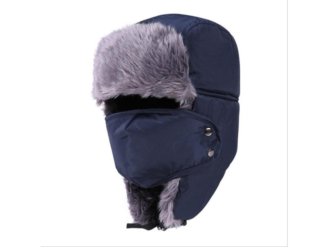 Rebe-gorro De Invierno Unisex Caliente Y Suave Con Máscara Desmontable Antiviento