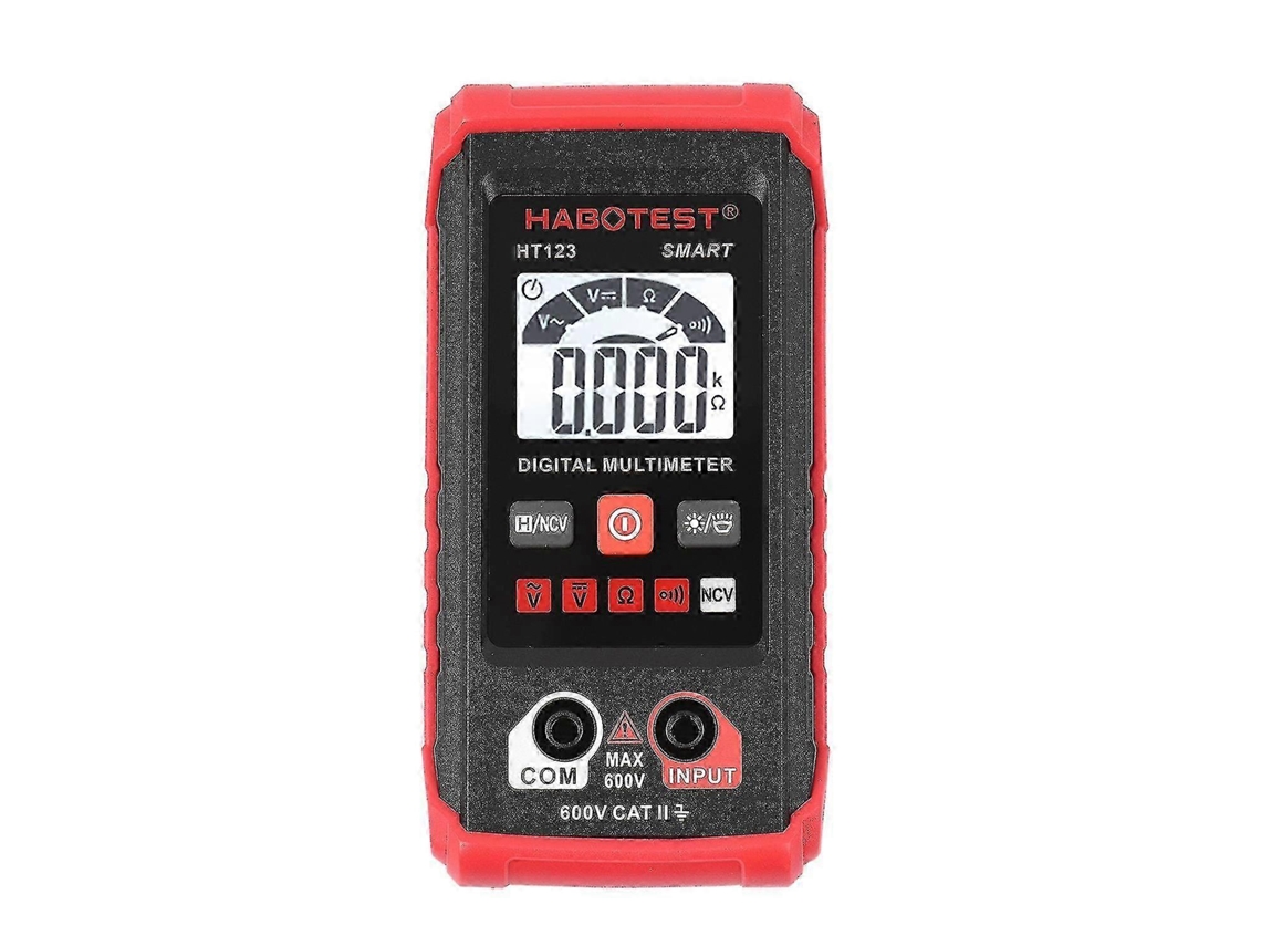 Multímetro Digital Habotest Ht123, Alcance Automático, 2.000 Contagens, Medição True Rms Com Luz De Fundo Lcd E Flash Sy Sy Slowmoose