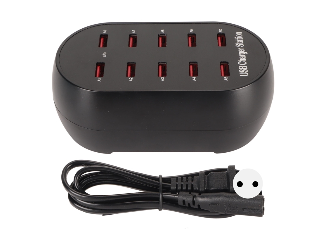 Carregador De Hub Usb Com Várias Portas 100‑240 V 50 W 5 V 2*