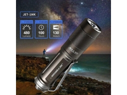 Lanterna Edc Jet 1mk De 480 Lúmens Com Alcance De 130 M. À Prova Dágua Ipx8, Led De Alta Potência Para Caminhadas E Acampamentos. Olysi Shop
