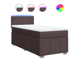 Box Spring Bed, Box Spring Beds Vidaxl Marrom Tecido (100 X 200 Cm)