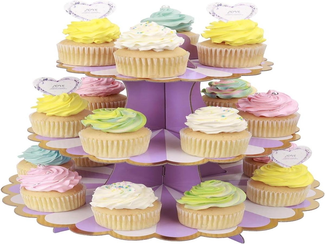 Suporte para cupcakes Lurelia, 32 cm, 30 cm, para festas e mesas.