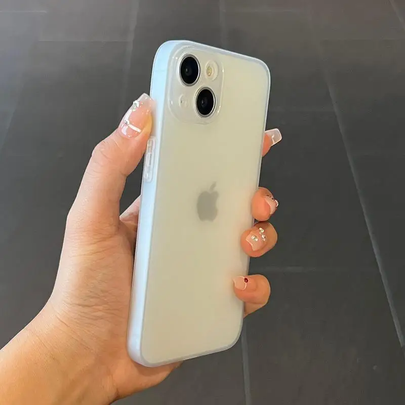 (branco 15) Capa Ultrafina De Silicone Fosco, Mini Capa Traseira Transparente De Tpu Fosco