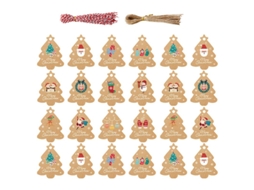 1 Conjunto De Pingente De Etiqueta De Árvore De Natal Allinless