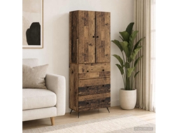 Vidaxl Conjunto De Gabinete 2 Unid. 66 X 34,5 X 90 Cm Madeira Antiga