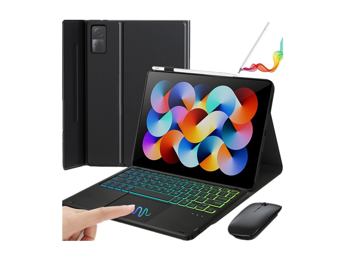 Lurelia Capa Com Teclado Bluetooth Para Ipad 10.9 2022 Com Capa Giratória