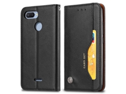 Capa De Couro Com Textura De Pele Amassada, Estilo Flip Horizontal, Para Xiaomi Redmi 6/6a, Com Porta-retratos, Suporte Para Fotos, Compartimentos Par