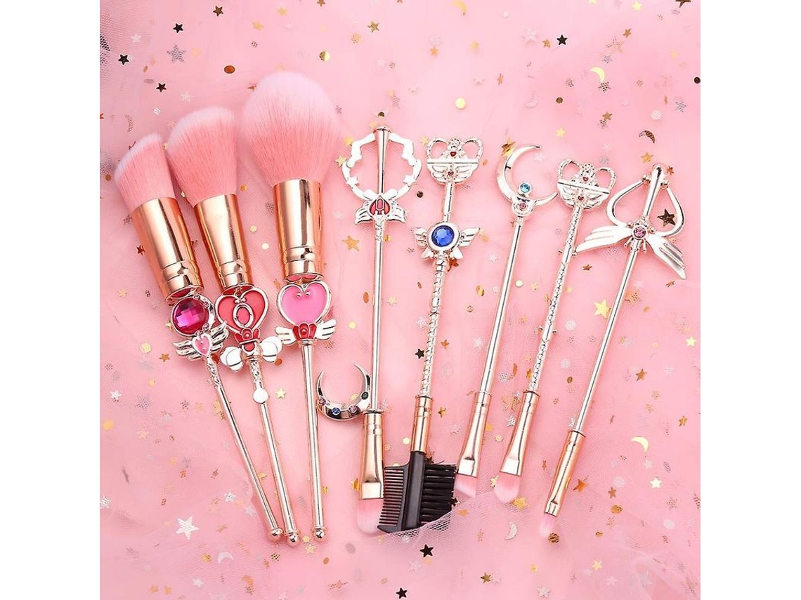 Conjunto De 8 Pincéis De Maquiagem Profissional Com Bolsa Rosa, Ferramenta De Beleza Fácil De Usar