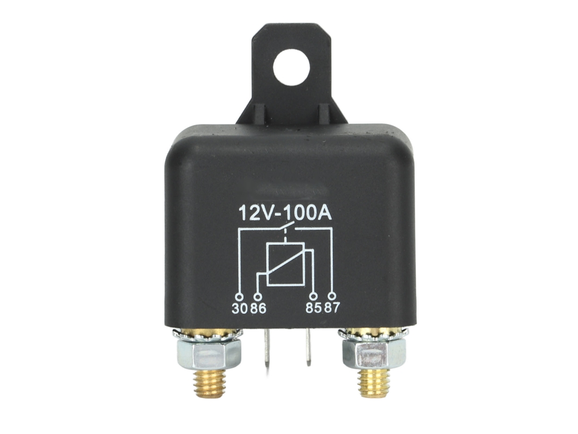 Relé solenoide de partida 4 pinos 12V 100A para cortador de grama trator jardim carrinho de golfe