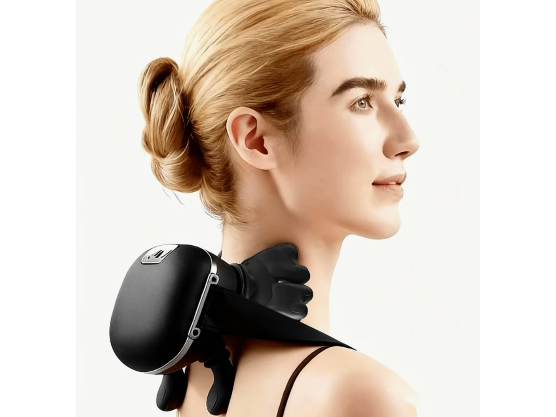 Massageador Elétrico Cervical Shiatsu com Correia Ajustável Massagem Profunda Alívio Dor Pescoço e Ombros Portátil STELASPLEN