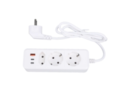 Fita de Extensão com 6 Tomadas e Carregamento USB EOOCOO