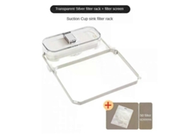 Suporte de Filtro Pia Cozinha Dobrável com Ventosa para Restos Comida, Saco Lixo Descartável Malha C Ozinha. GOKOCO