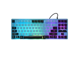 Teclado Gamer Com Fio 87 Teclas Retroiluminado Azul Escuro