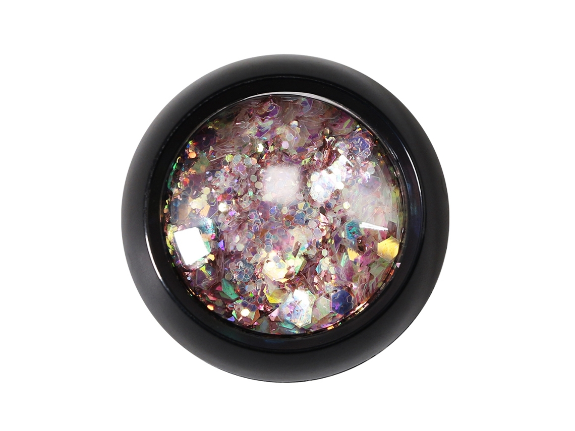 Adornos De Uñas Com Glitter Estrela Hexagonal Sequências Irregulares Decoração De Manicure Rosa