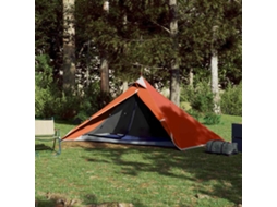 Vidaxl Tenda Suspensa Tipi Para 1 Pessoa Impermeável Laranja