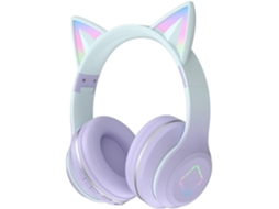Fones De Ouvido Bluetooth Sobre A Orelha, Fones De Ouvido Com Orelha De Gato, Fone De Ouvido Com Luz Led Para Orelha De Gato, Bluetooth Dobrável, Fo
