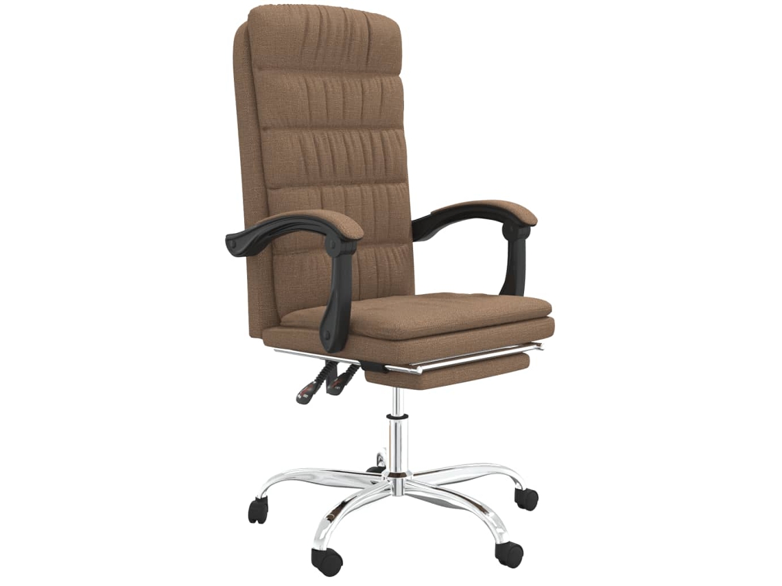 Reclining Office Chair, Reclining Office Chairs Vidaxl Marrom Tecido (n/a)