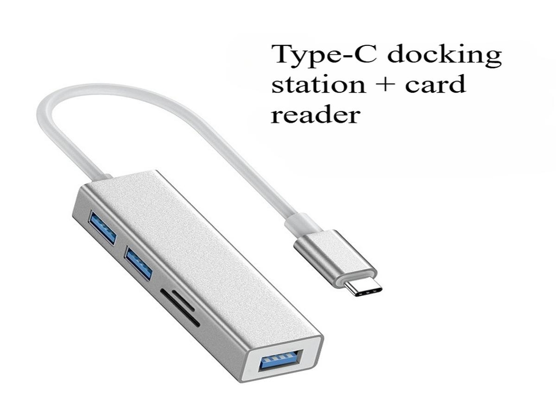 Lurelia Hub Usb-c 5 Em 1 Com Leitor De Cartões Para Portátil Compacto