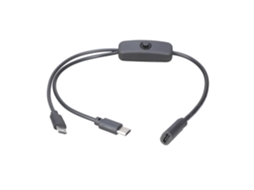 Cabo De Carregamento Rápido 2 Em 1 Usb-c Fêmea Para Tipo C E Usb