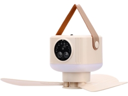 Ventilador De Teto A Bateria, Recarregável Via Usb, Com 4