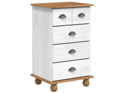 Vidaxl Cômoda 5-gaveta Askim Branco 48,5 X 40 X 79 Cm