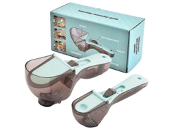 Kit De Medidas Com Escala, Copo E Colher Ajustáveis, Capacidade De 5ml-130ml, Design Desmontável, Multicolor, Tamanho: 18x6x7,2cm, 16x3,8x4,9cm