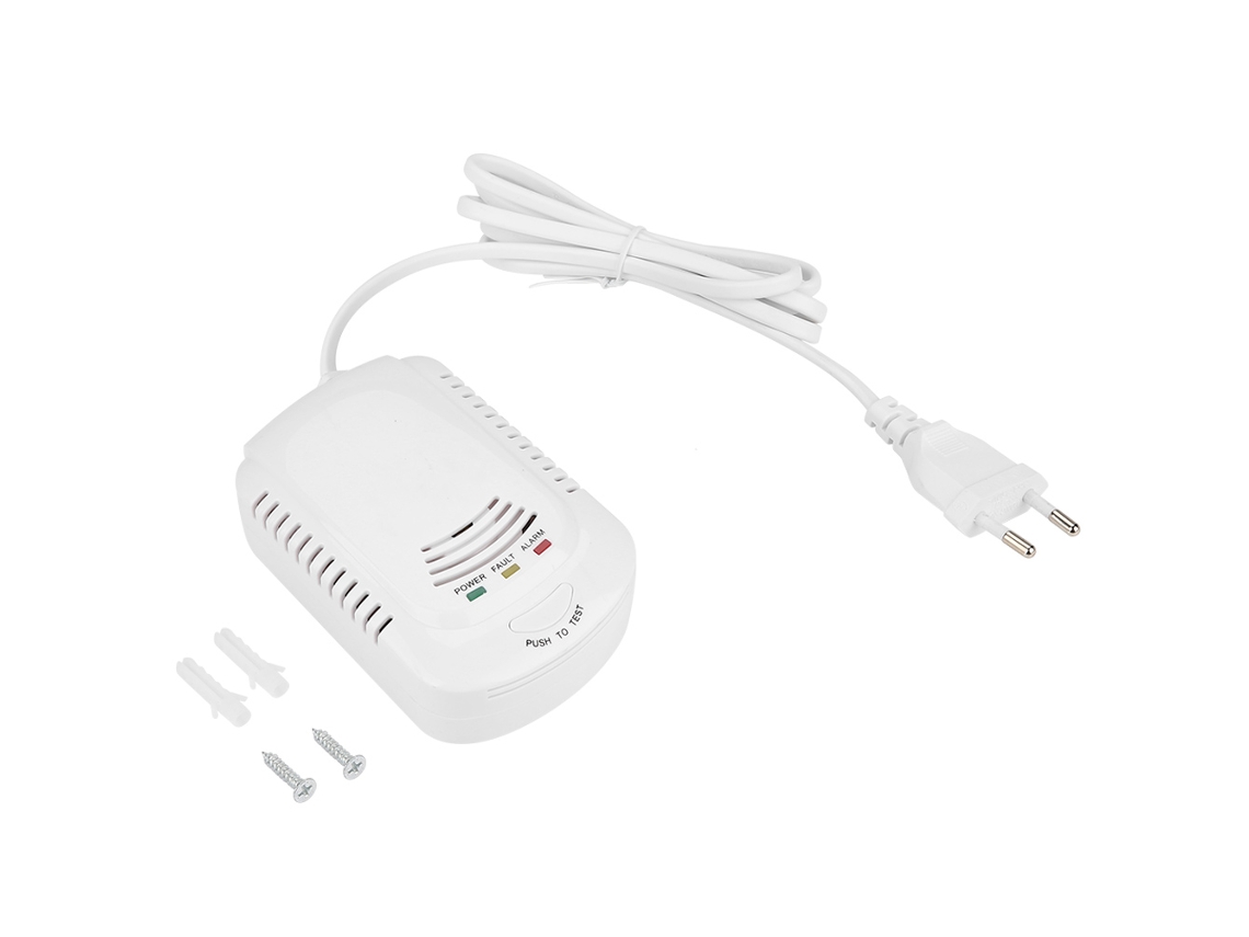 Sensor De Alarme De Monóxido De Carbono E Gás Natural Com Tela Lcd Bateria Recarregável