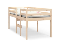 High Sleeper Bed, High Sleeper Beds Vidaxl Marrom Madeira De Pinho (75 X 190 Cm)