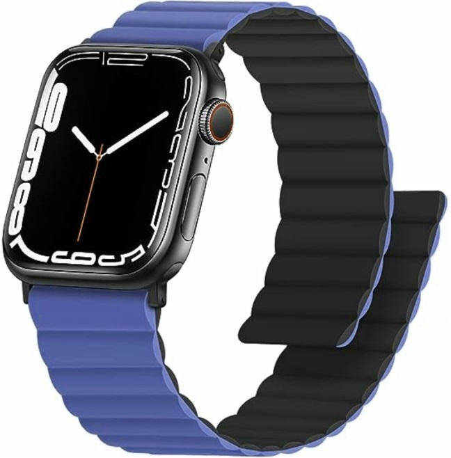 Bracelete Apple Watch 42/49 mm SWISSTEN Wave (Azul/Preto)