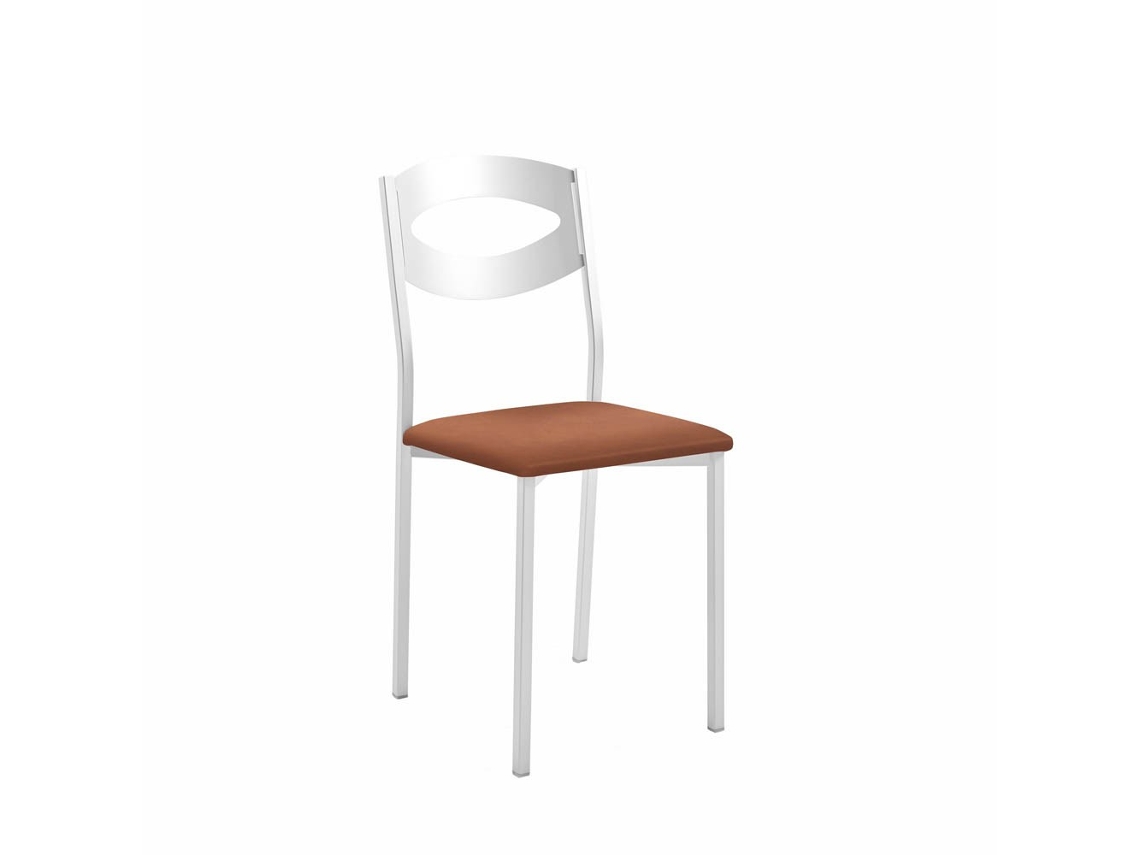 Cadeira de Cozinha Branca Olga 38x86x47cm Domus Terra FANMUEBLES