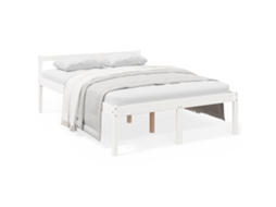 Cama para Idosos 120x200 Cm Pinho Maciço Branco MAISON EXCLUSIVE