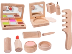 Conjunto de Maquiagem Infantil de Madeira com 1 Conjunto CHABERLU