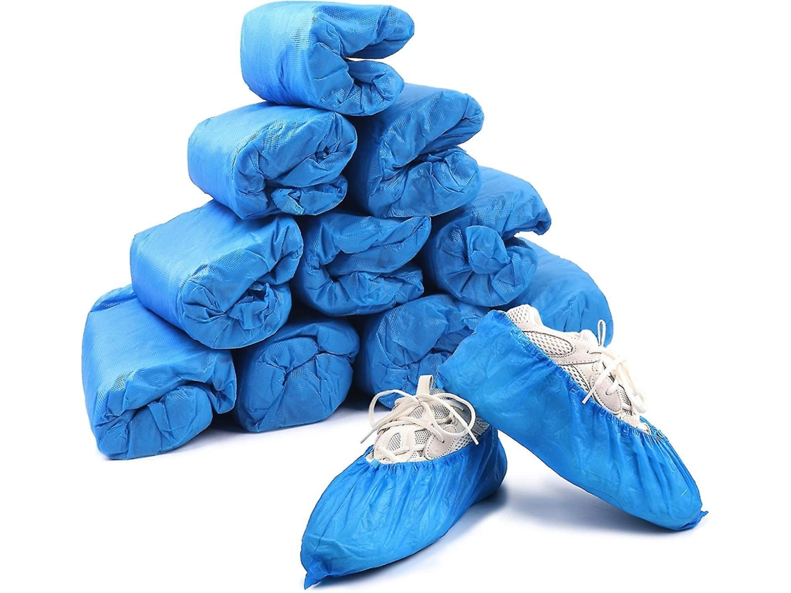 Rebe-cubrezapatos Desechables Antideslizantes, 100 Pares De Plástico Grueso Impermeable, Para Hogar, Hotel, Laboratorio Y Más