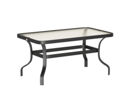 Mesa De Apoio/mesa De Centro Em Vidro Temperado, Ideal Para Sala De Estar, Jardim, Terraço Ou Varanda, 95x55 Cm.