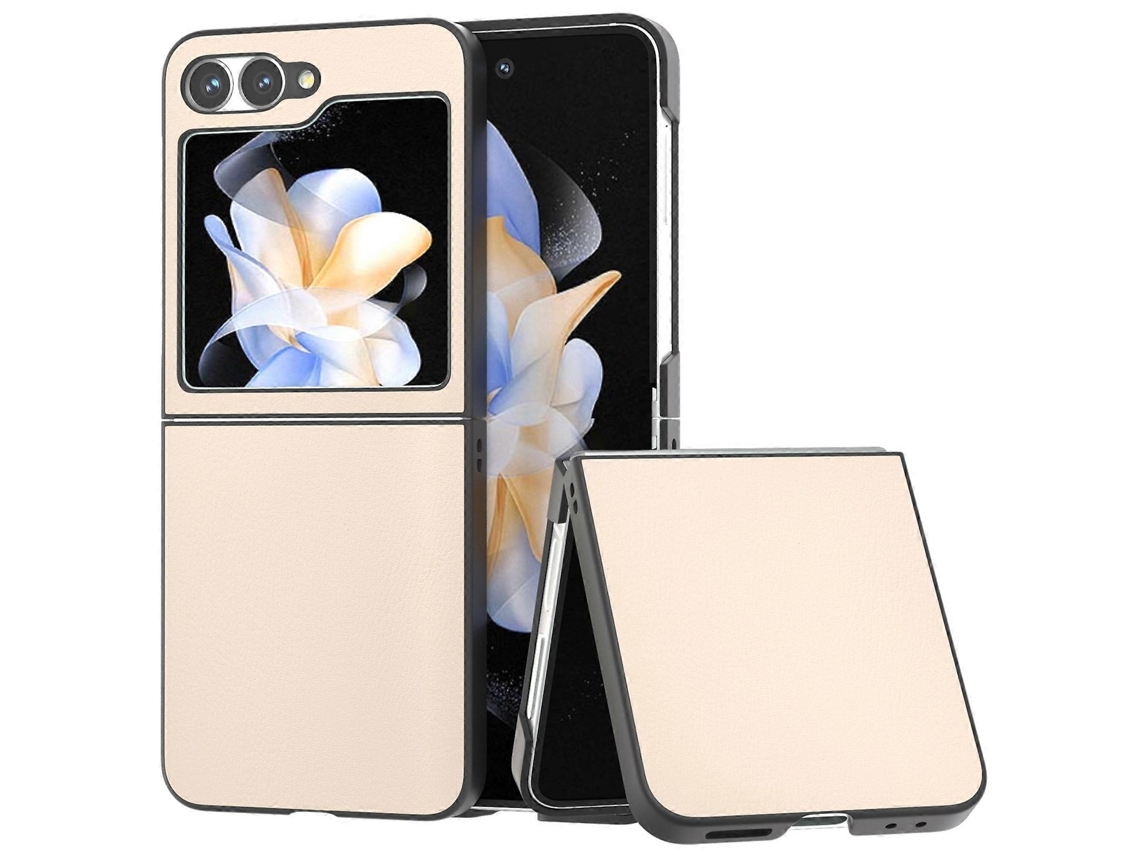 Capa De Celular Com Moldura Preta E Couro Sintético Com Cobertura Total