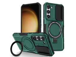 Capa Zruxe Compativel Com Samsung Galaxy S23 5g (camshield - Magsafe - Tpu - Híbrido - Pc - Verde Escuro)