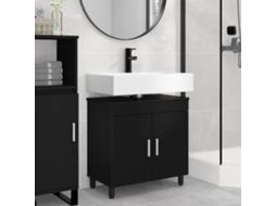 Vidaxl Unidade De Vaidade Para Banheiro Preto 60 X 35 X 60 Cm