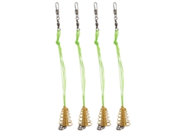 Mali 4pcs Isca de Pesca para Carpa com Anzol Explosivo e Alimentador Aço Inox 9