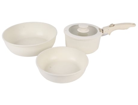 Trem De Cozinha 5 Peças Com Pega Amovível E Tampa Emborrachada | Compatível Com Todas As Fontes De Calor | Lpm Home (18/20/26 Cm)