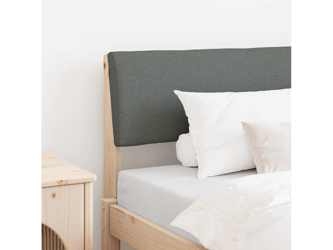 Vidaxl Cabeceira Estofada Cinza Escuro 100 Cm