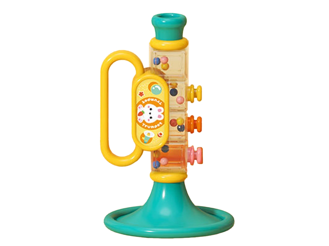 Primerox trompete Brinquedo Infantil Cute Desenho Animado Multifuncional para Educação Precoce Azul