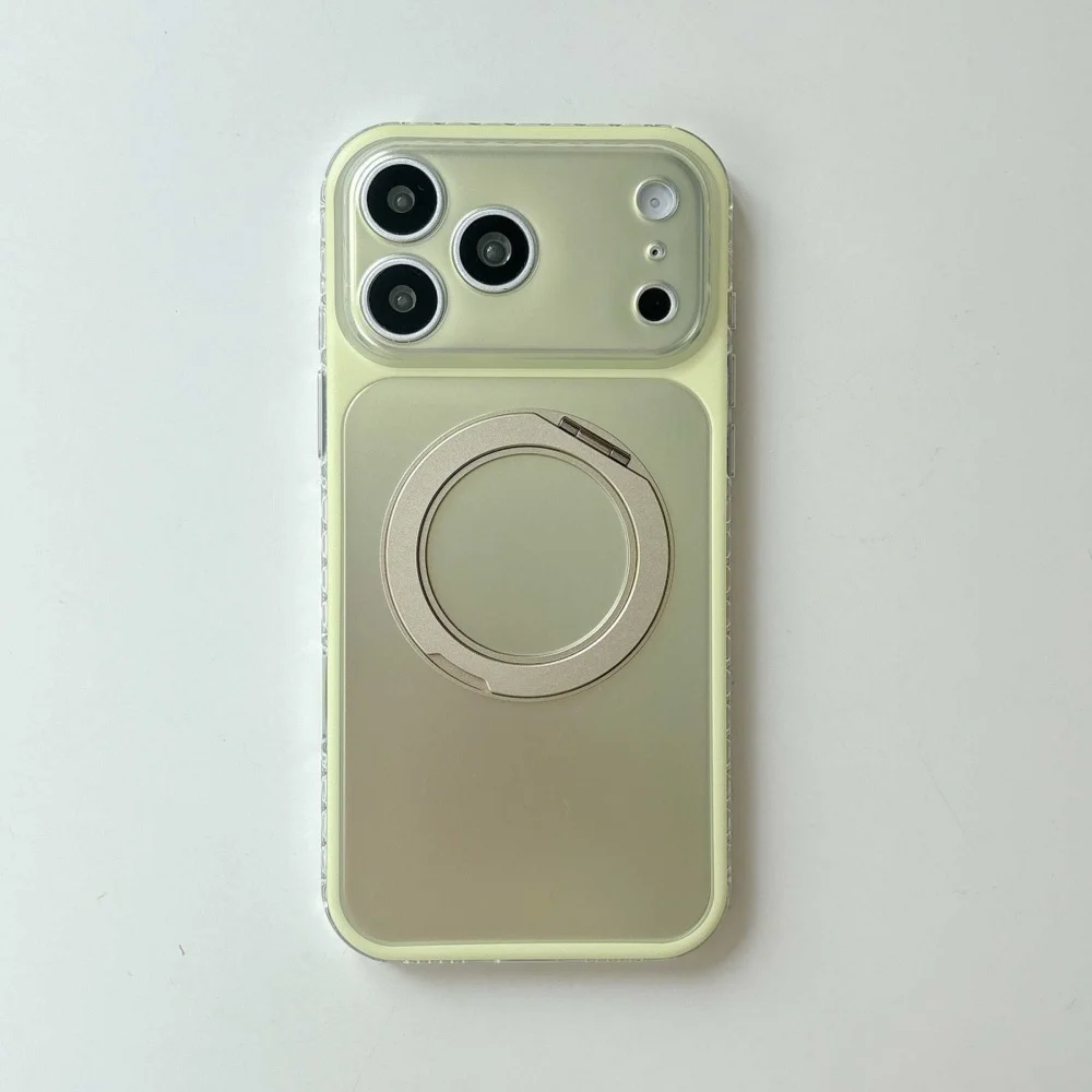 (amarelo, Iphone 17) Capa De Celular Macia, Suporte Giratório 360°, Proteção Total Da Câmera, Capa Protetora À Prova De Choque.