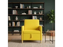 Vidaxl Sofa Com Armazenamento Amarelo Claro 72 X 78 X 87 Cm Poliéster