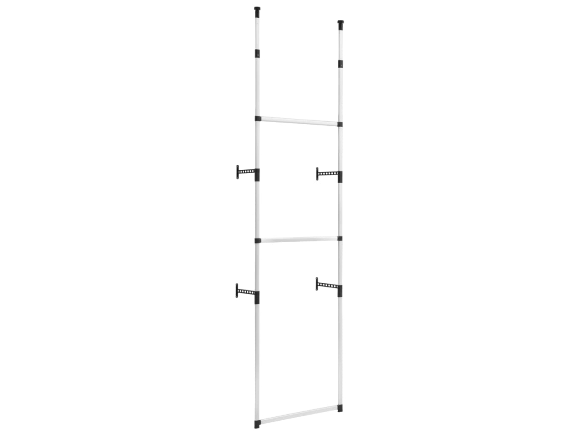 Telescopic Wardrobe System, Telescopic Wardrobe Systems Vidaxl Prateado Alumínio