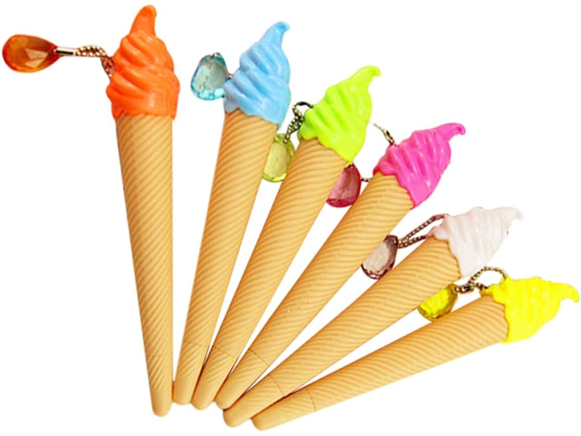 Conjunto De 24 Canetas Em Gel Criativas Gadpiparty Formato Sorvete