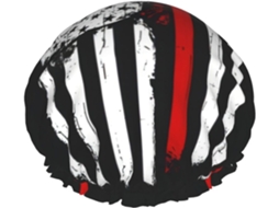 Touca De Banho Reutilizável Com Estampa Da Bandeira Americana E Bombeiros, Dupla Camada, Item Essencial Para Viagens