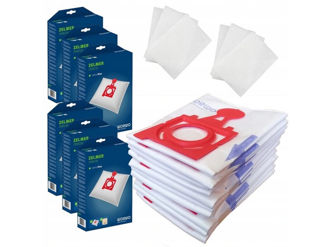 24x Sacos Para Aspirador Zelmer Solaris 2200w Zmb03kvayotoy