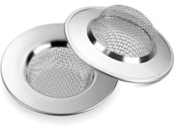 Conjunto De 2 Ralos De Pia, 7,7 Cm, Em Aço Inoxidável, Evita Entupimentos